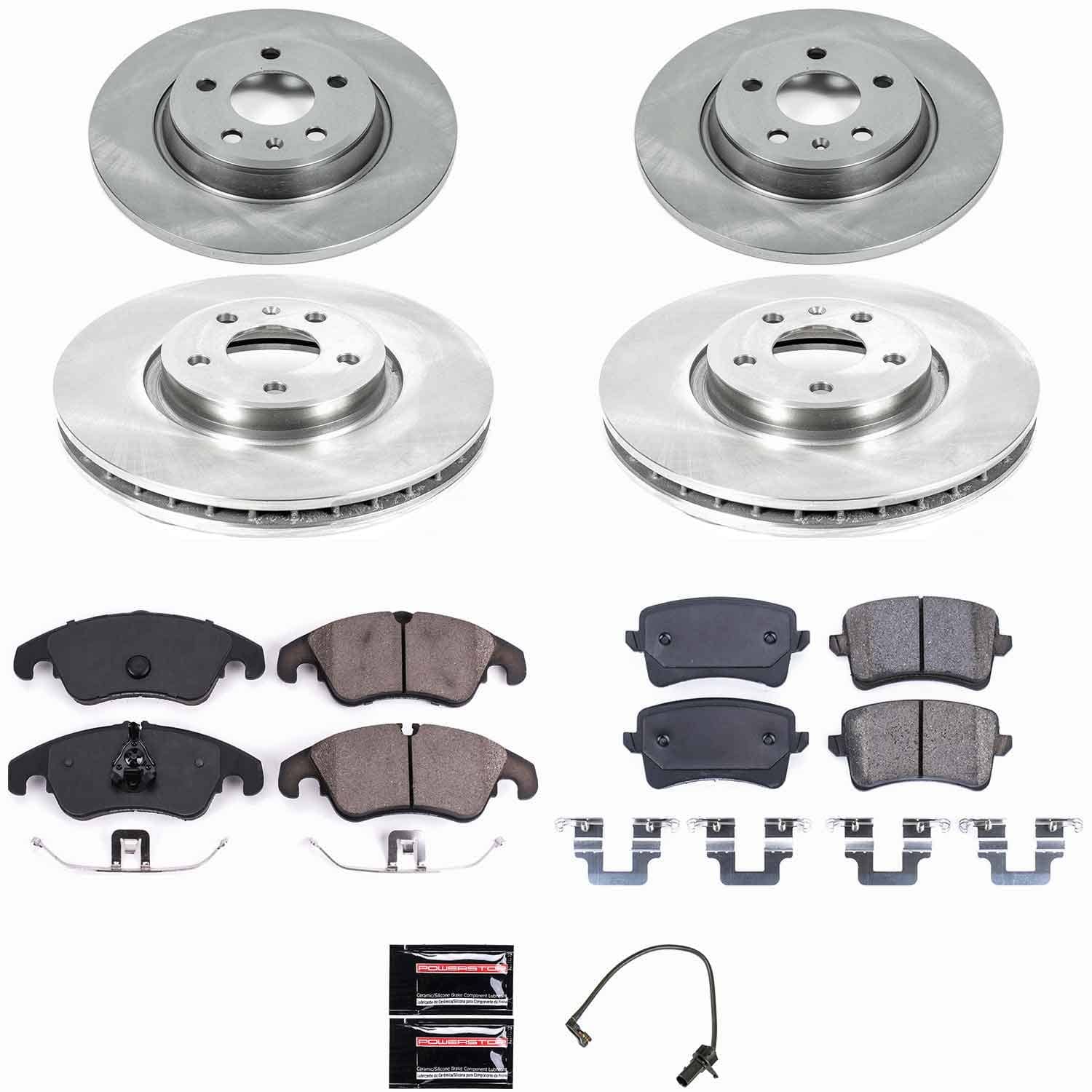 Power Stop - KOE6134 - Front and Rear - Disc Brake Pad and Rotor Kit