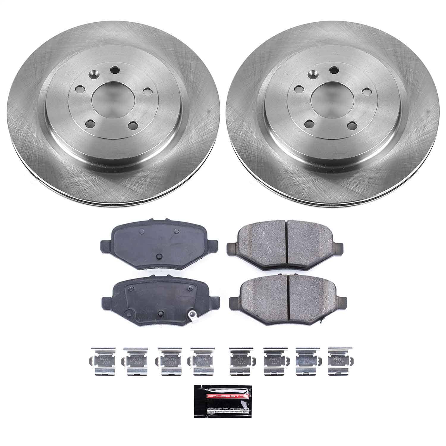 Power Stop - KOE6376 - Rear - Disc Brake Pad and Rotor Kit