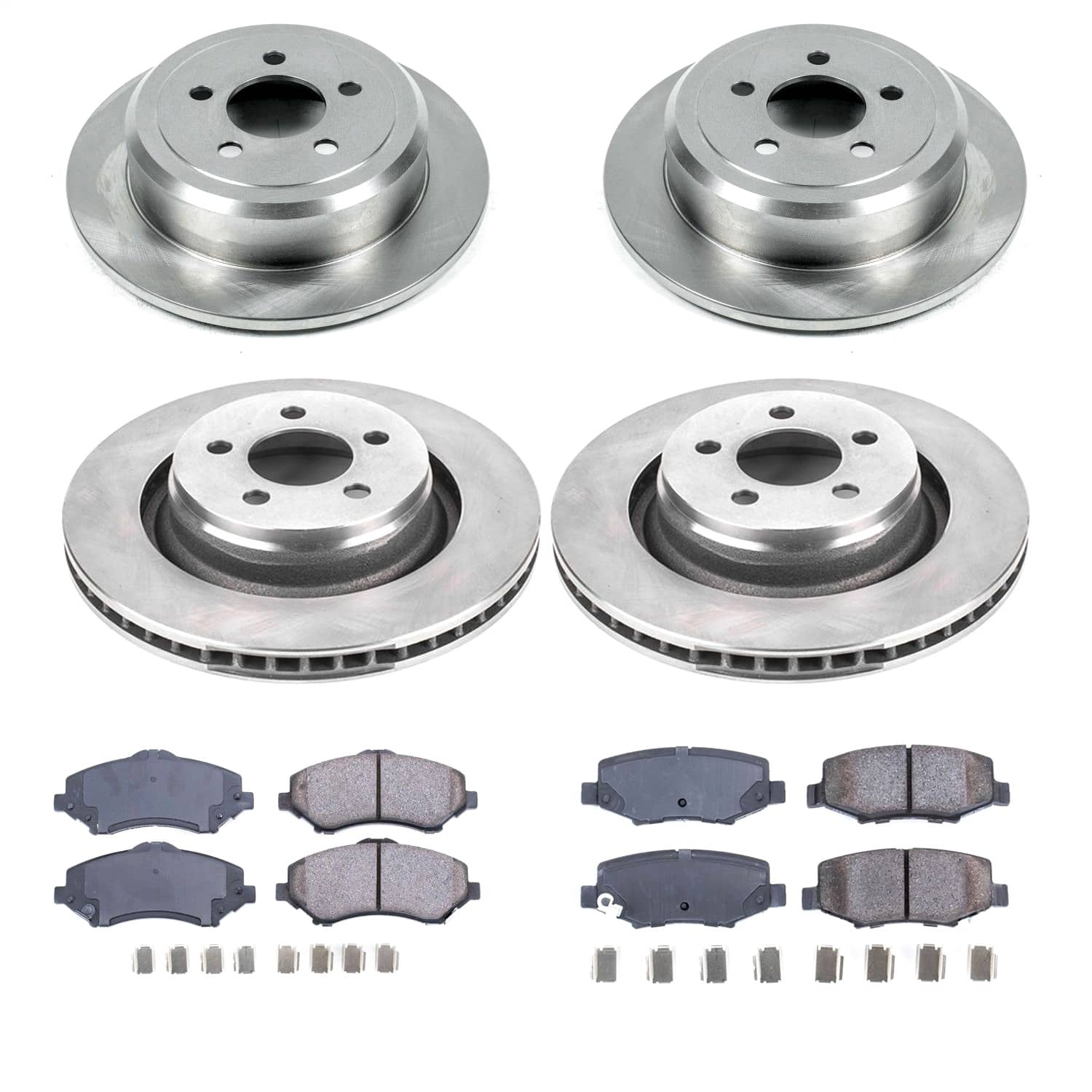 Power Stop - KOE6396 - Front and Rear - Disc Brake Pad and Rotor Kit