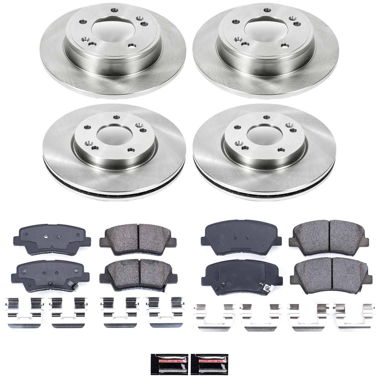 Power Stop - KOE6506 - Front and Rear - Disc Brake Pad and Rotor Kit