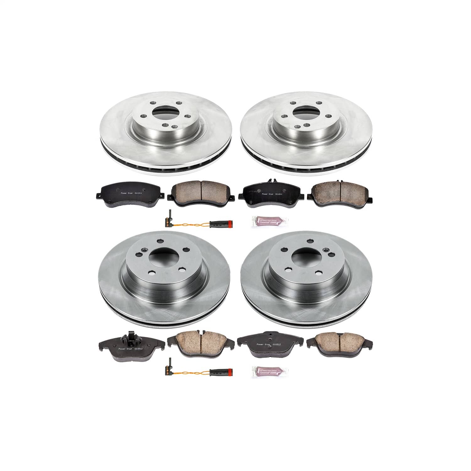 Power Stop - KOE6604 - Front and Rear - Disc Brake Pad and Rotor Kit