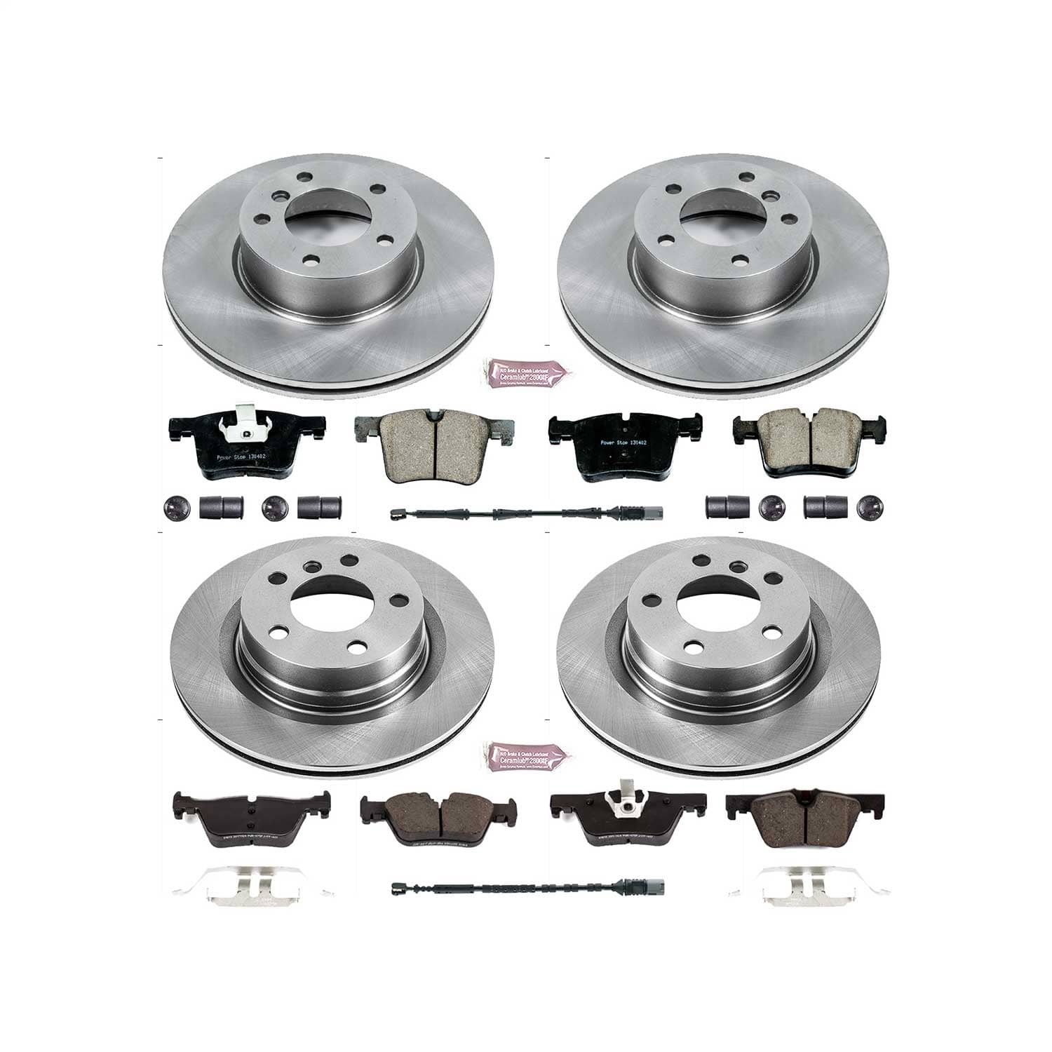 Power Stop - KOE6744 - Front and Rear - Disc Brake Pad and Rotor Kit