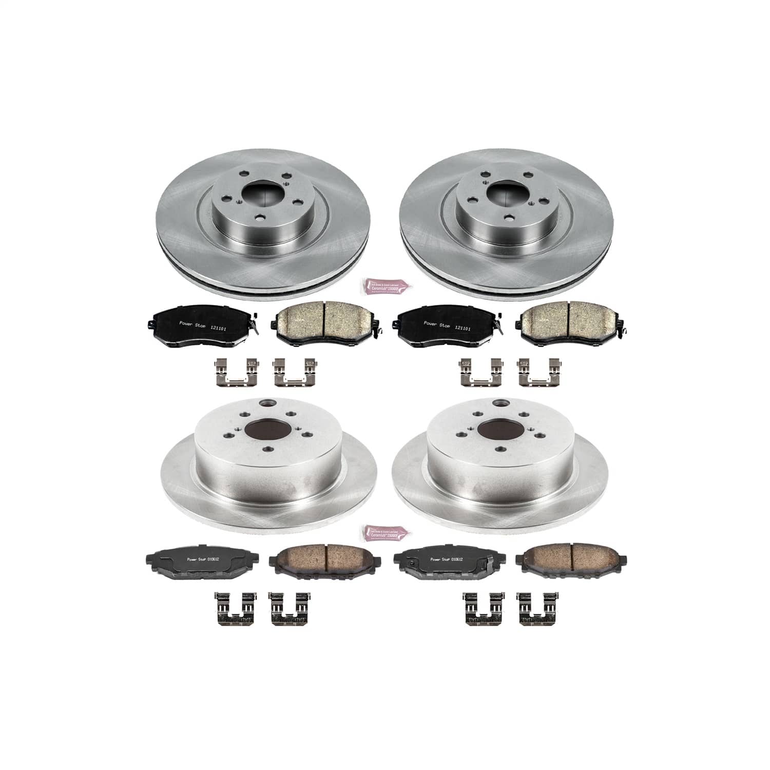 Power Stop - KOE6762 - Front and Rear - Disc Brake Pad and Rotor Kit
