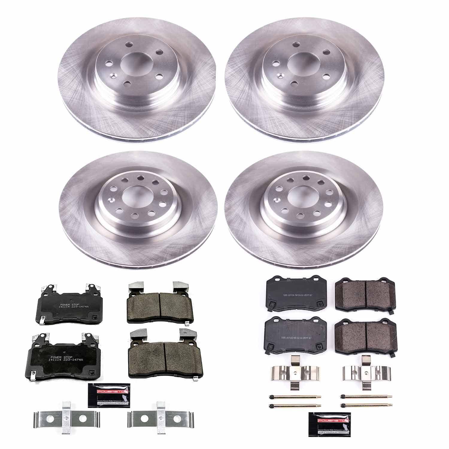 Power Stop - KOE6797 - Front and Rear - Disc Brake Pad and Rotor Kit