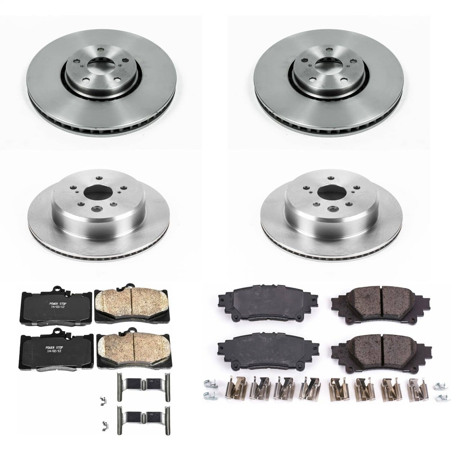 Power Stop - KOE6929 - Front and Rear - Disc Brake Pad and Rotor Kit