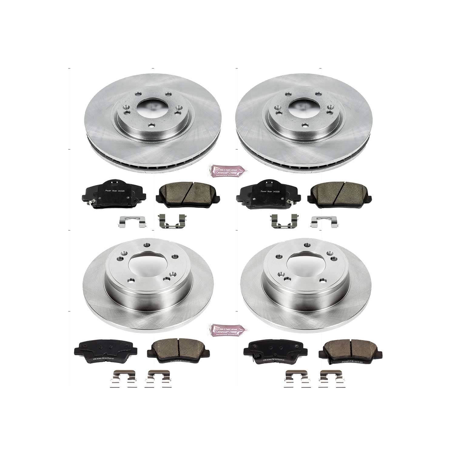 Power Stop - KOE6934 - Front and Rear - Disc Brake Pad and Rotor Kit