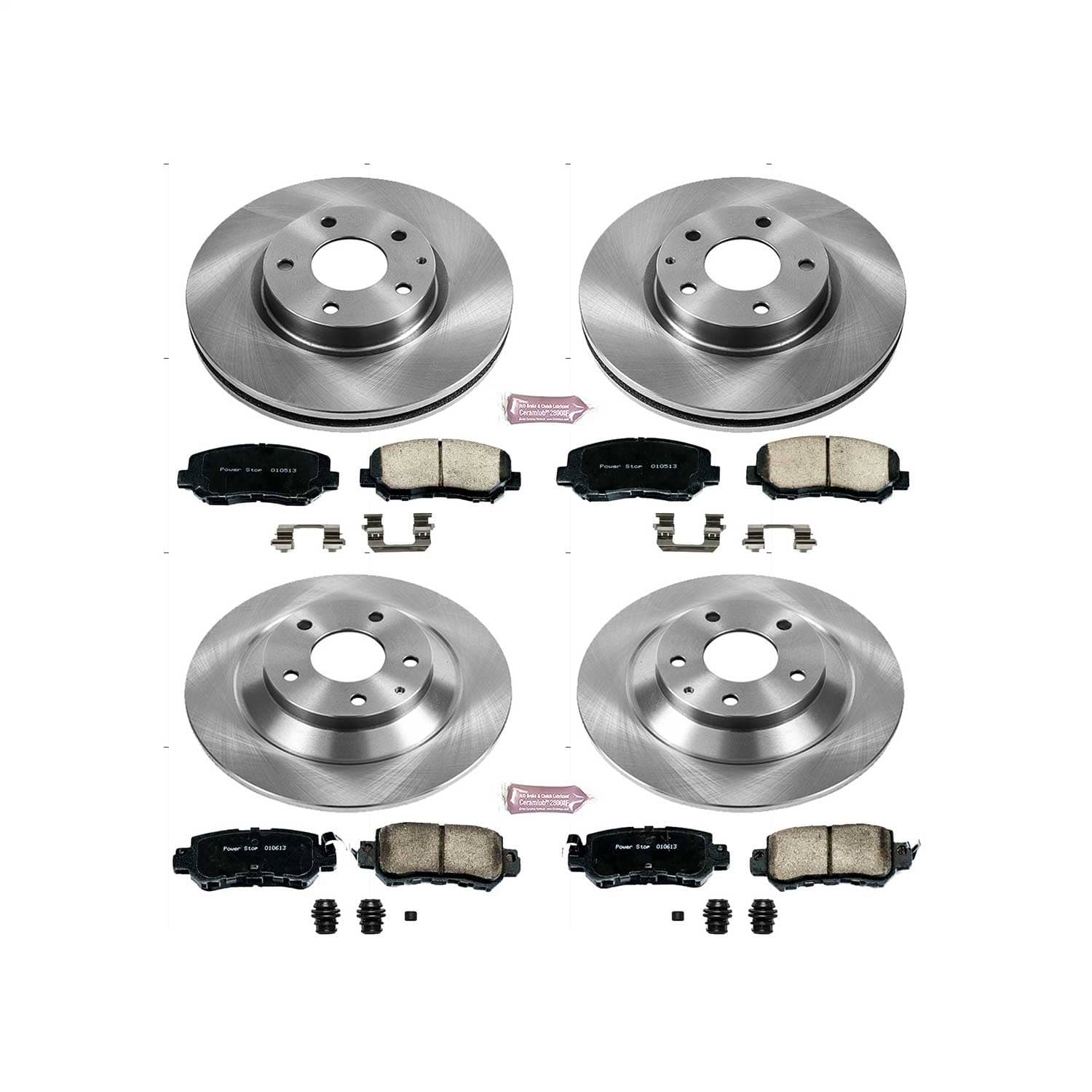 Power Stop - KOE6965 - Front and Rear - Disc Brake Pad and Rotor Kit