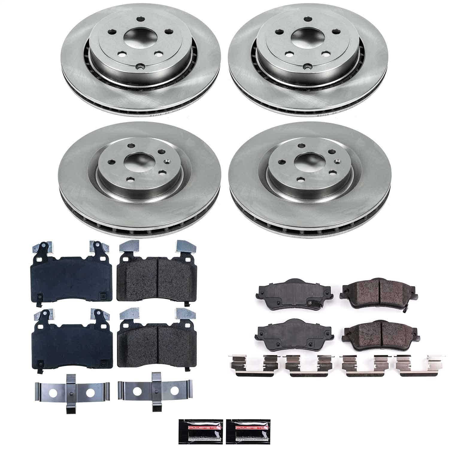Power Stop - KOE7005 - Front and Rear - Disc Brake Pad and Rotor Kit