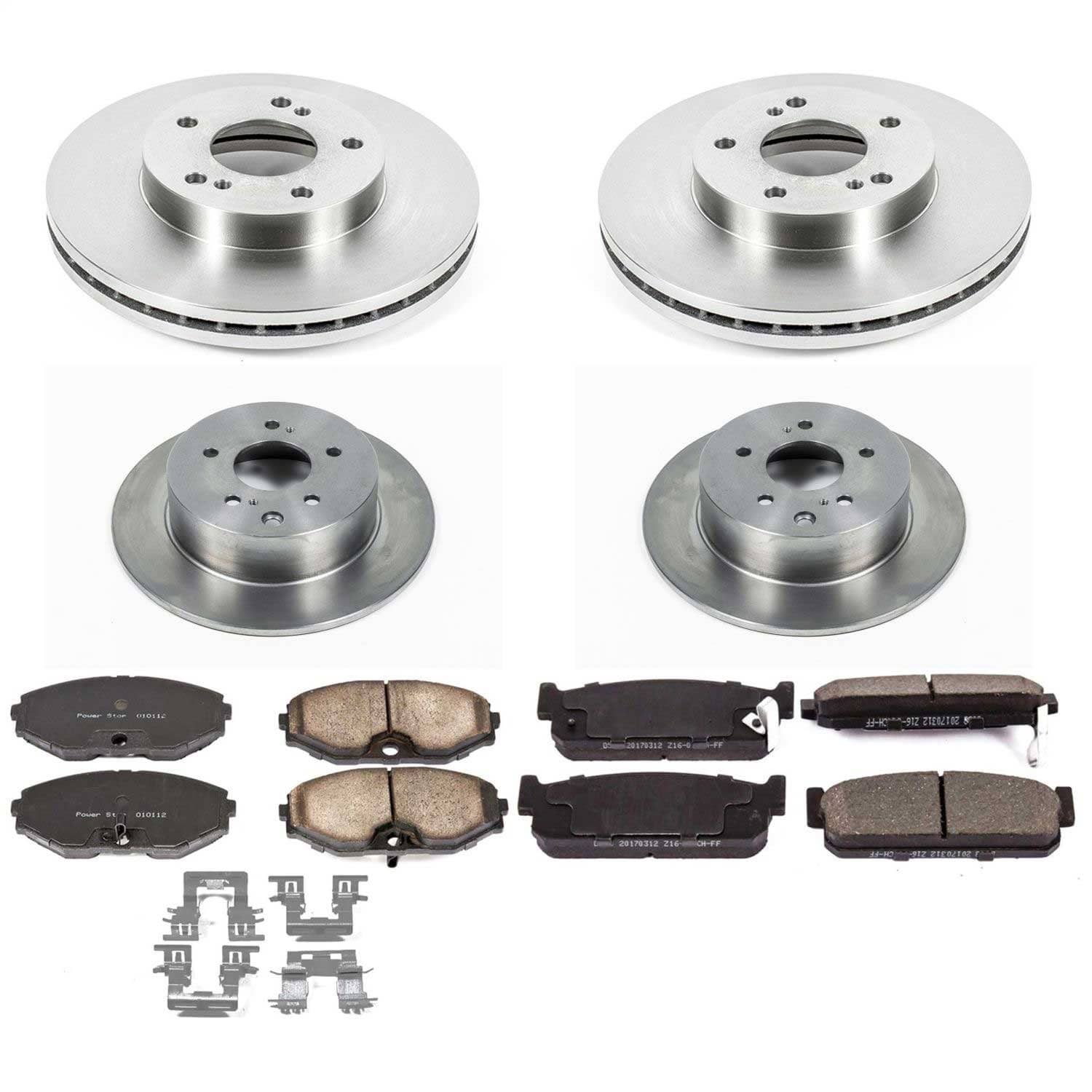 Power Stop - KOE734 - Front and Rear - Disc Brake Pad and Rotor Kit