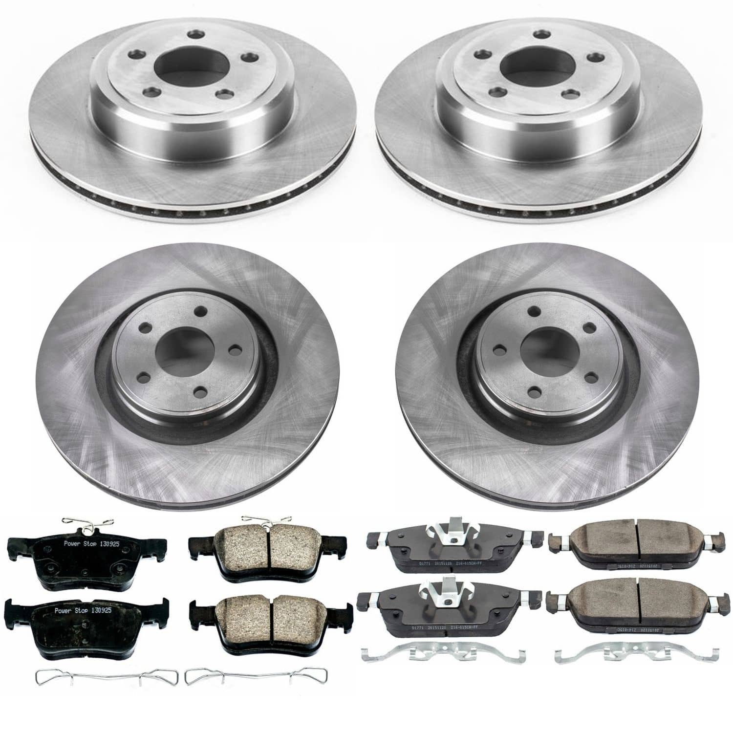Power Stop - KOE7418 - Front and Rear - Disc Brake Pad and Rotor Kit