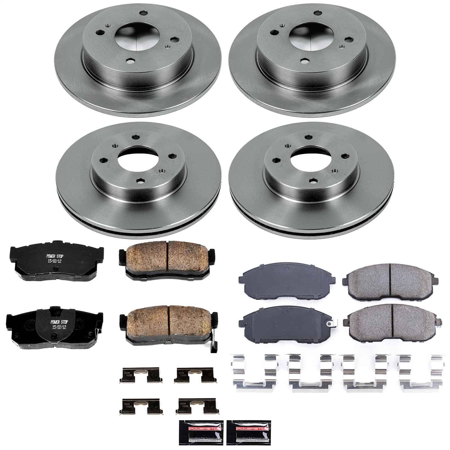 Power Stop - KOE750 - Front and Rear - Disc Brake Pad and Rotor Kit