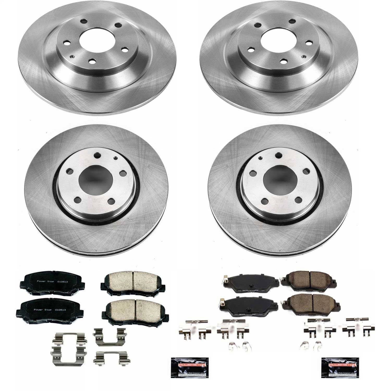 Power Stop - KOE7609 - Front and Rear - Disc Brake Pad and Rotor Kit