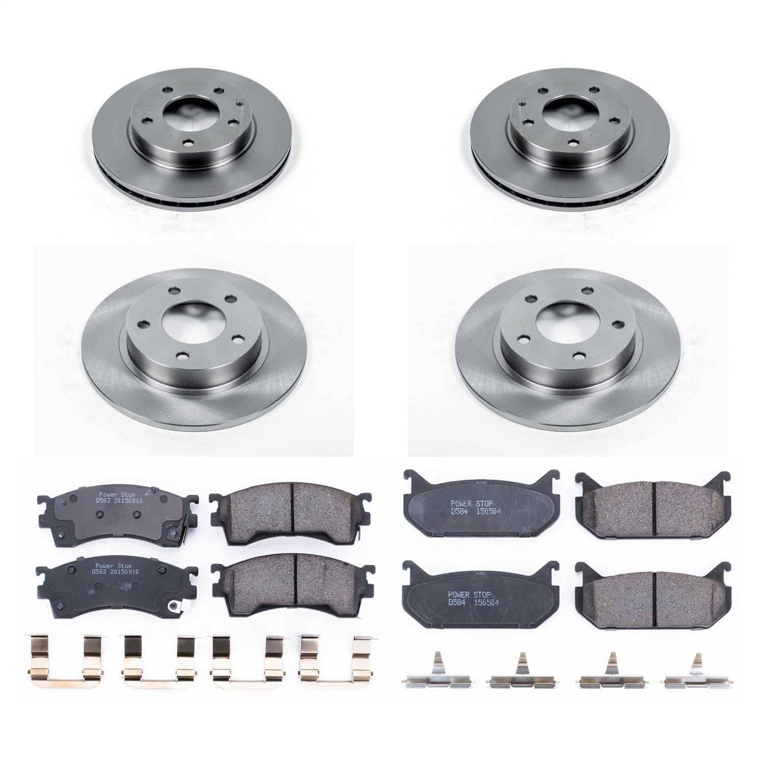 Power Stop - KOE783 - Front and Rear - Disc Brake Pad and Rotor Kit