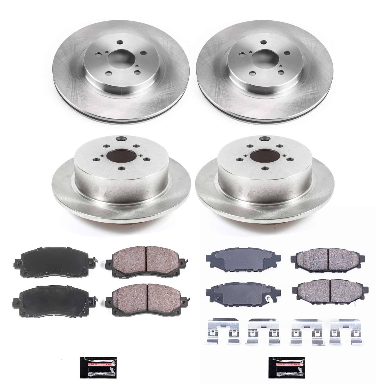 Power Stop - KOE7927 - Front and Rear - Disc Brake Pad and Rotor Kit