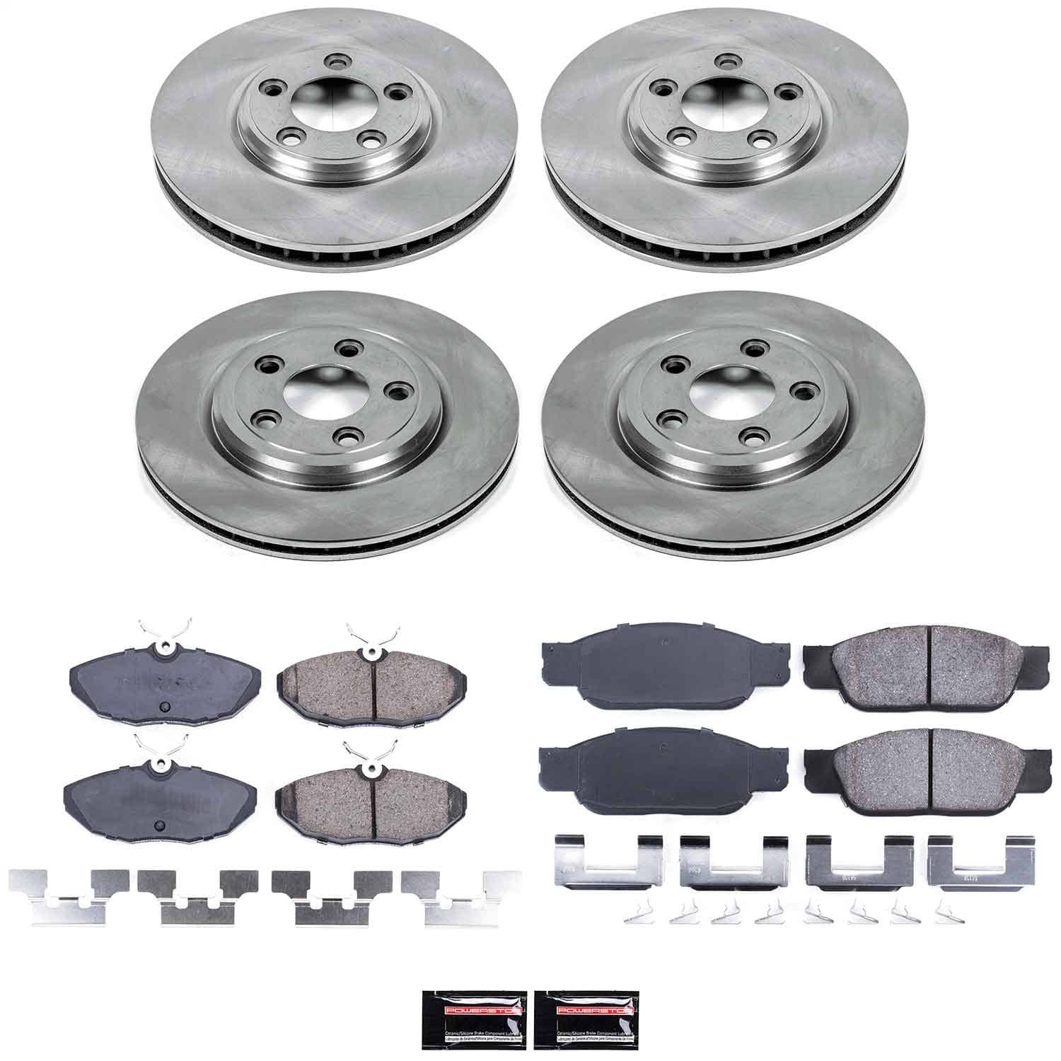 Power Stop - KOE7937 - Front and Rear - Disc Brake Pad and Rotor Kit