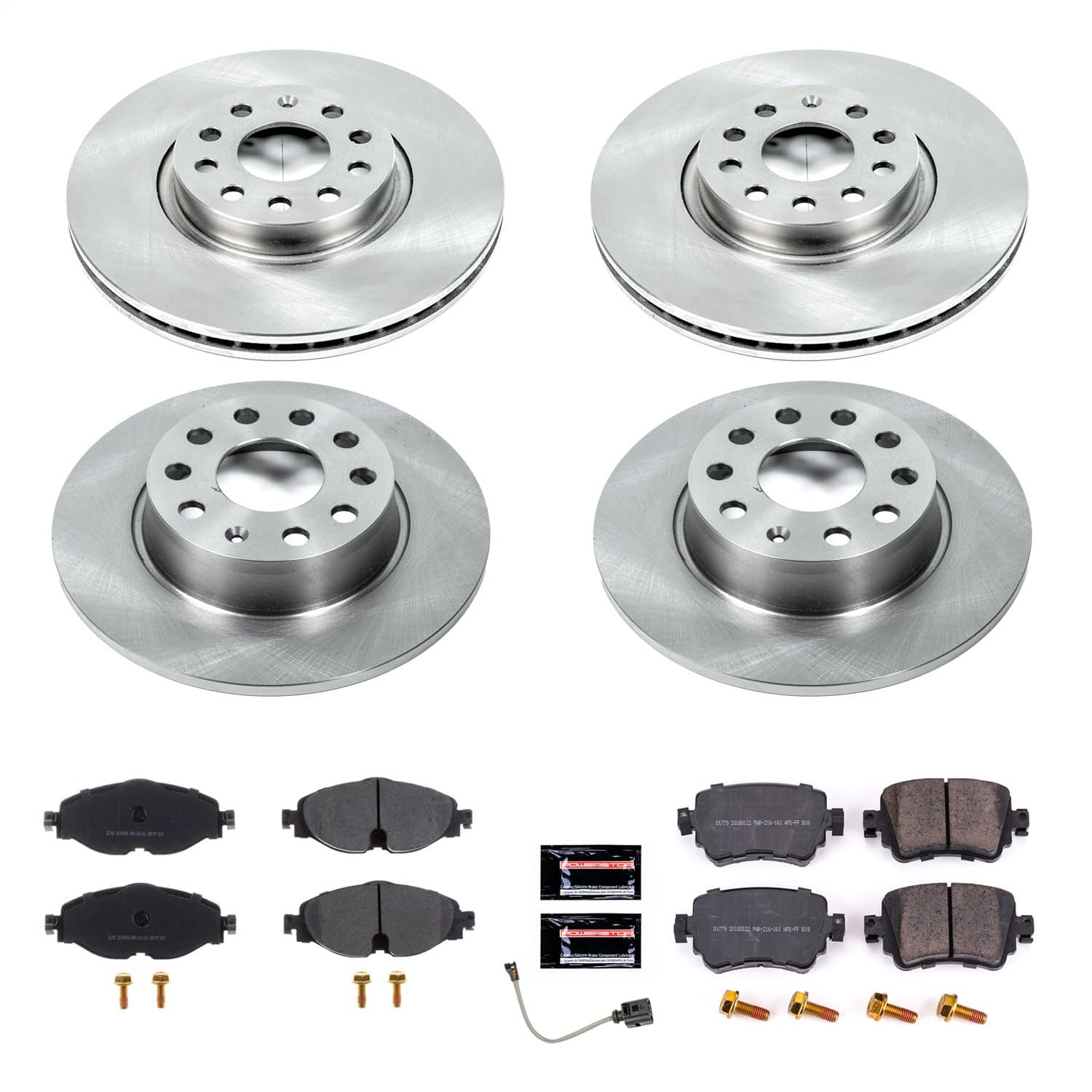 Power Stop - KOE8364 - Front and Rear - Disc Brake Pad and Rotor Kit