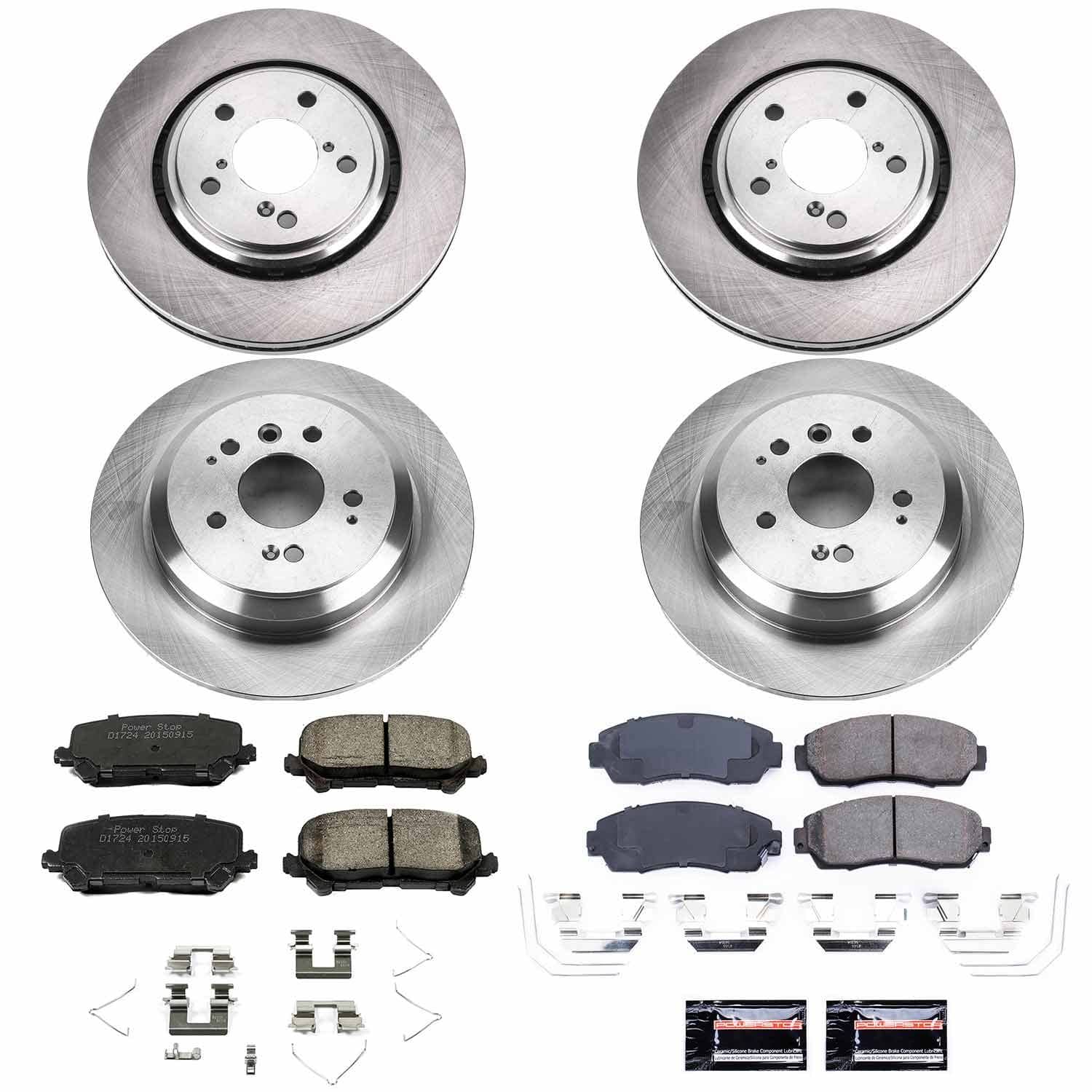 Power Stop - KOE8613 - Front and Rear - Disc Brake Pad and Rotor Kit