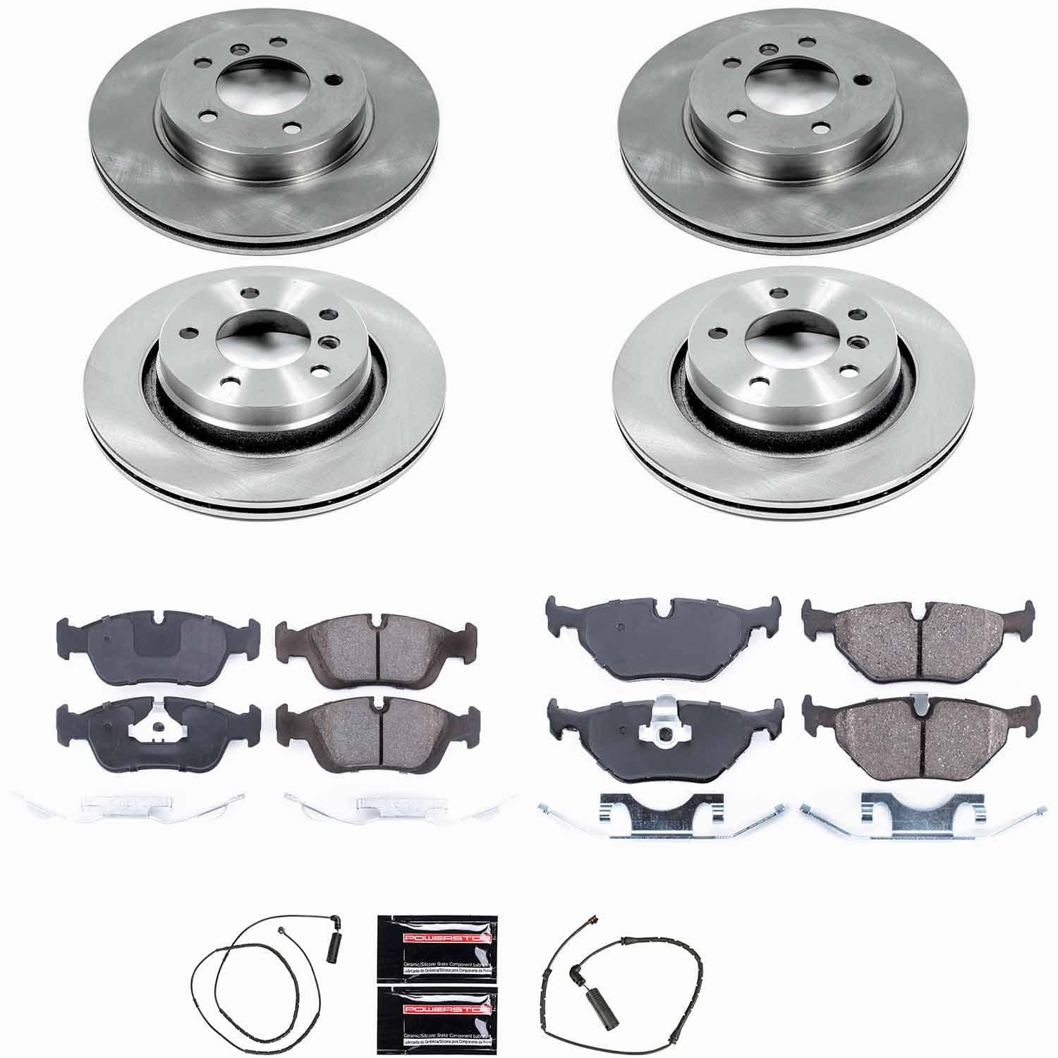 Power Stop - KOE871 - Front and Rear - Disc Brake Pad and Rotor Kit