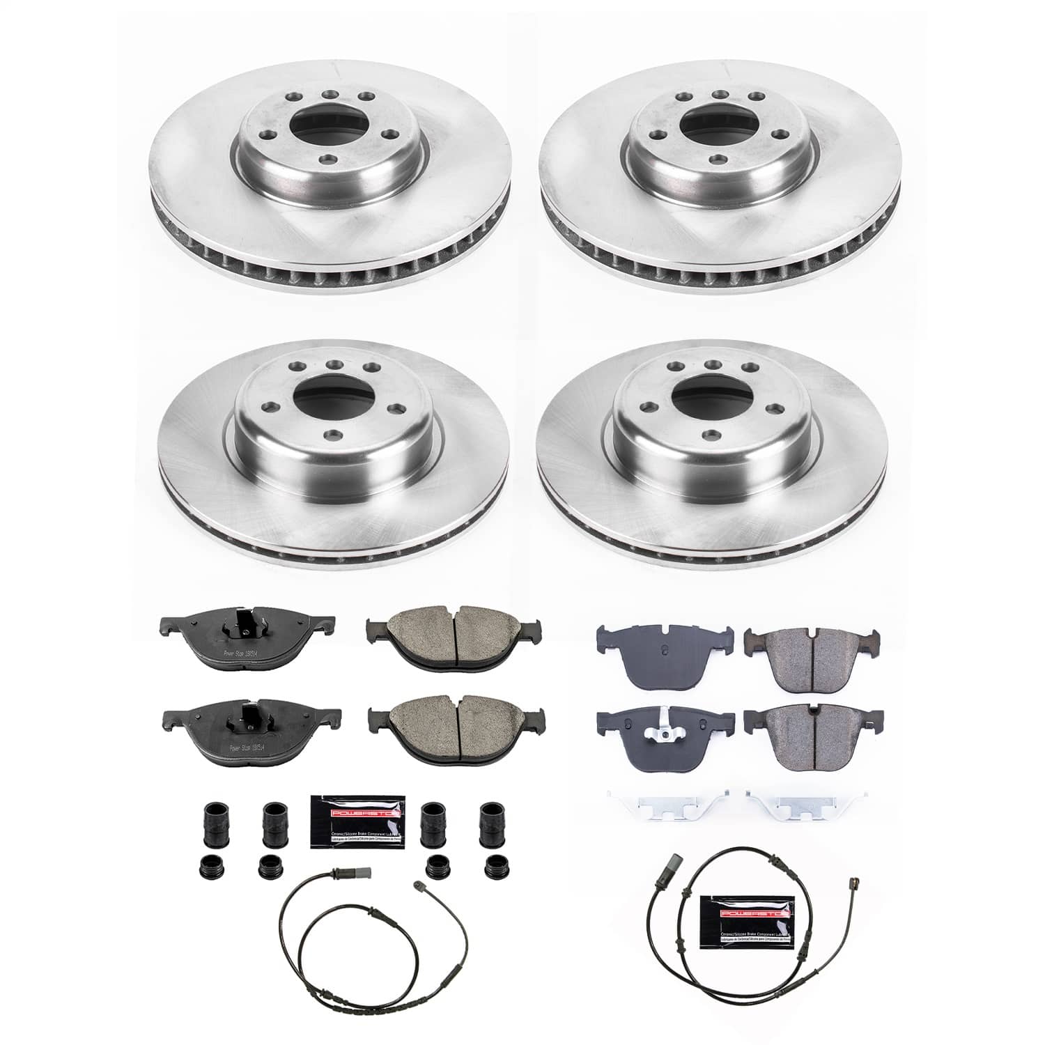 Power Stop - KOE8849 - Front and Rear - Disc Brake Pad and Rotor Kit