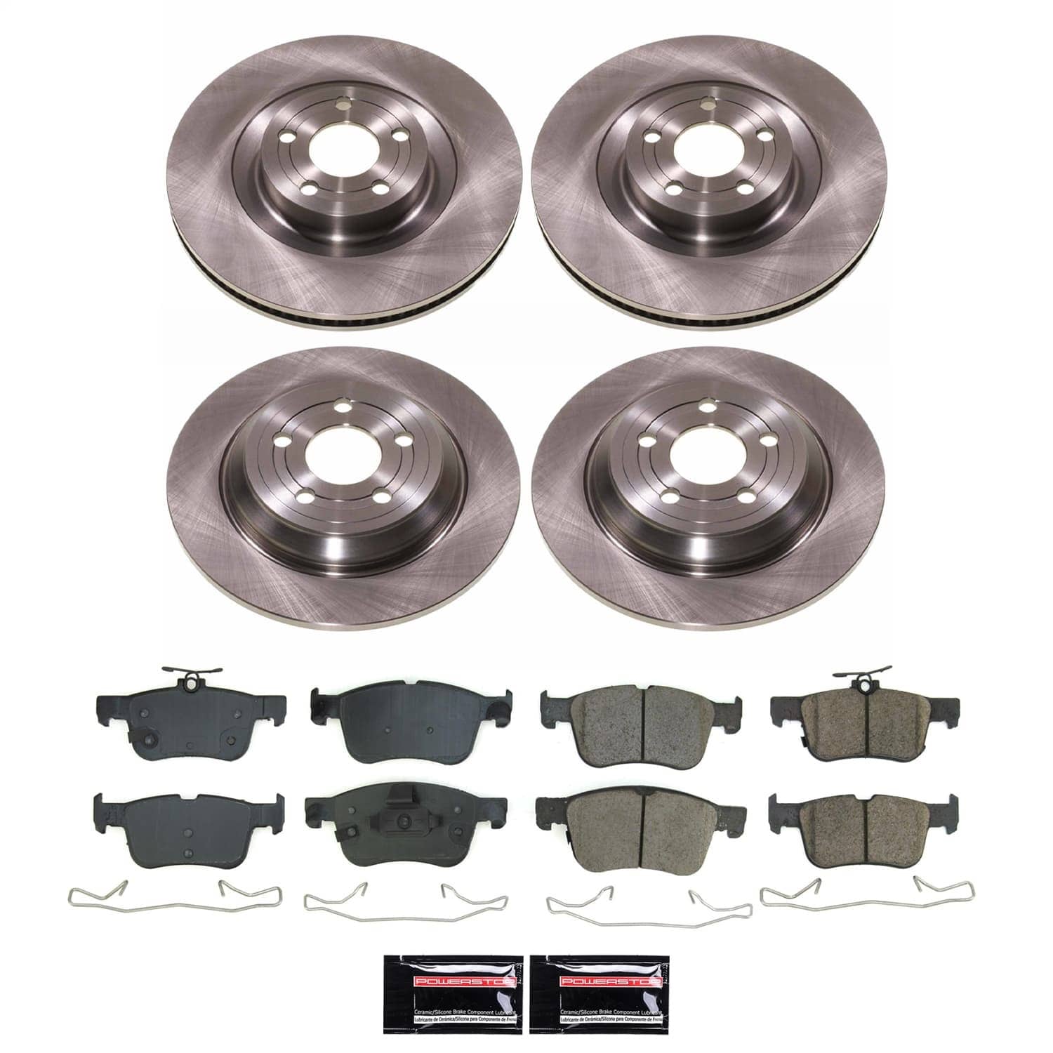 Power Stop - KOE8940 - Front and Rear - Disc Brake Pad and Rotor Kit