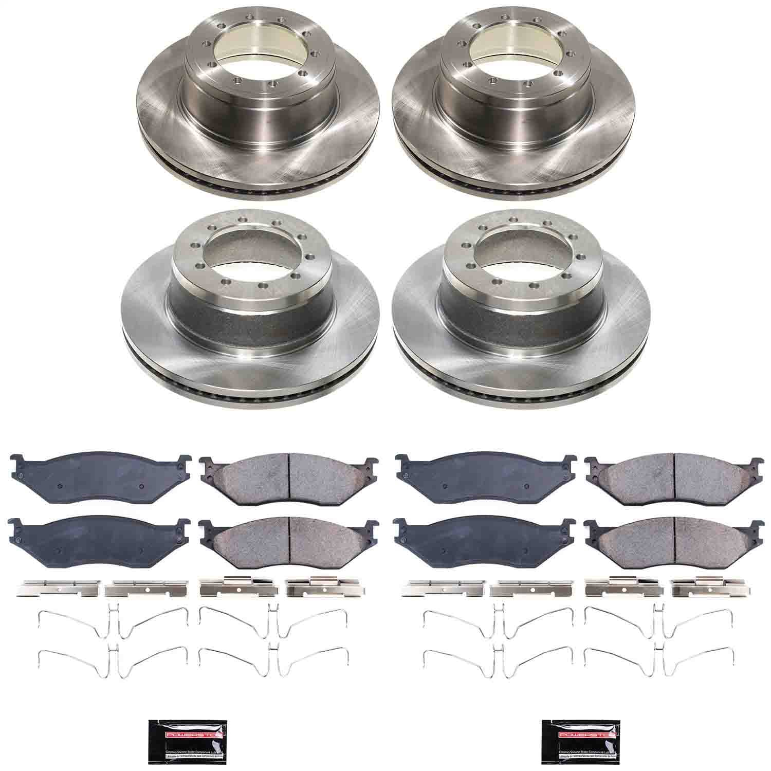 Power Stop - KOE9269 - Front and Rear - Disc Brake Pad and Rotor Kit