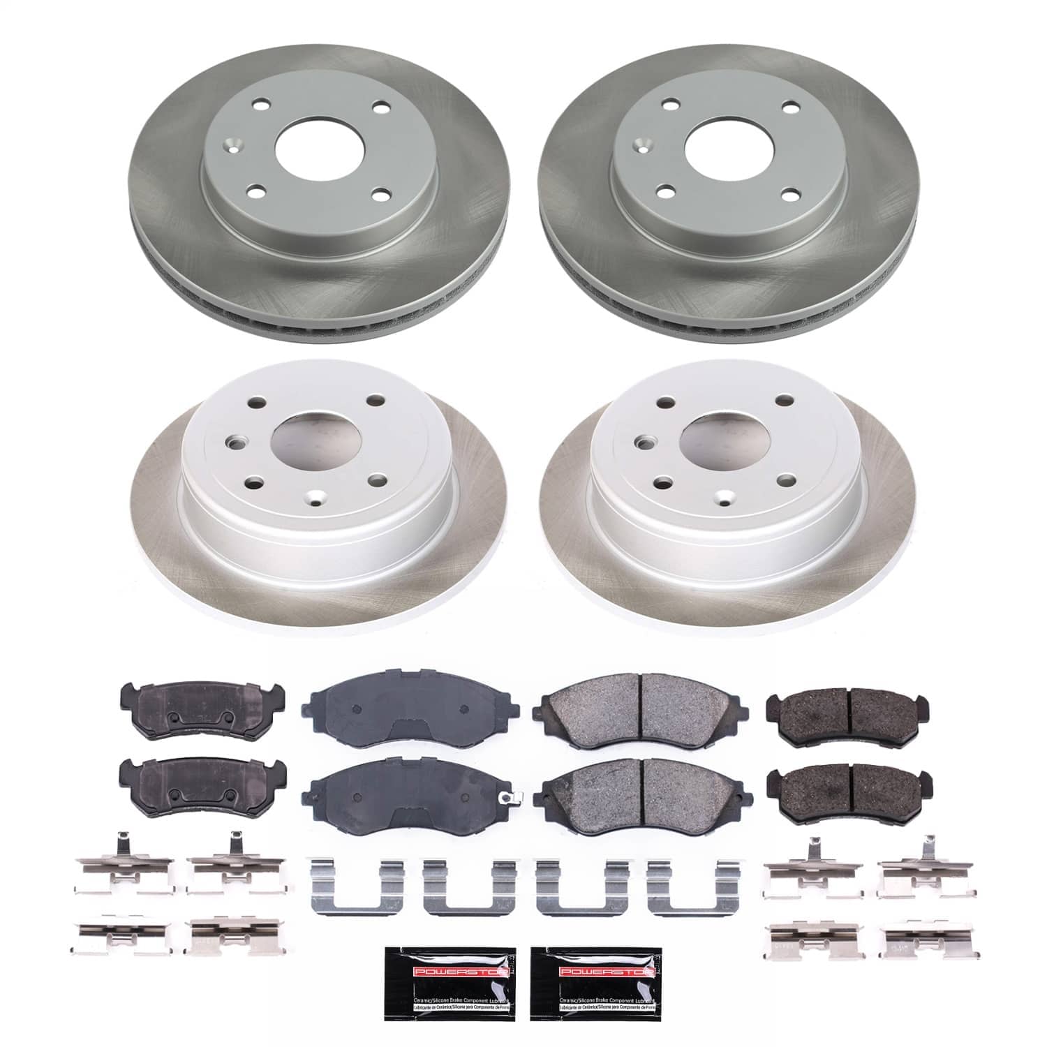Power Stop - SC5895 - Front and Rear - Disc Brake Pad and Rotor Kit