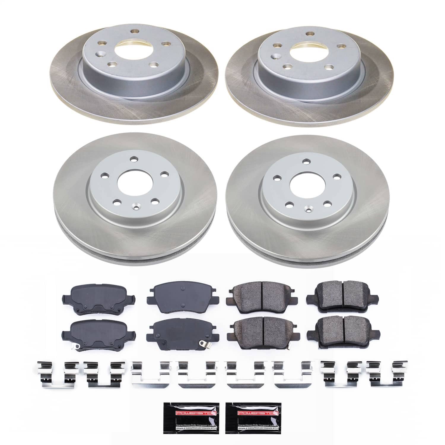 Power Stop - SC7561 - Front and Rear - Disc Brake Pad and Rotor Kit