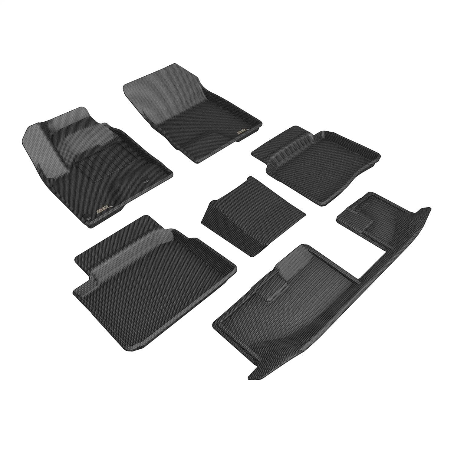 3D MAXpider - L1MT07301509 - Front Rear and Third Row - Floor Mat Set