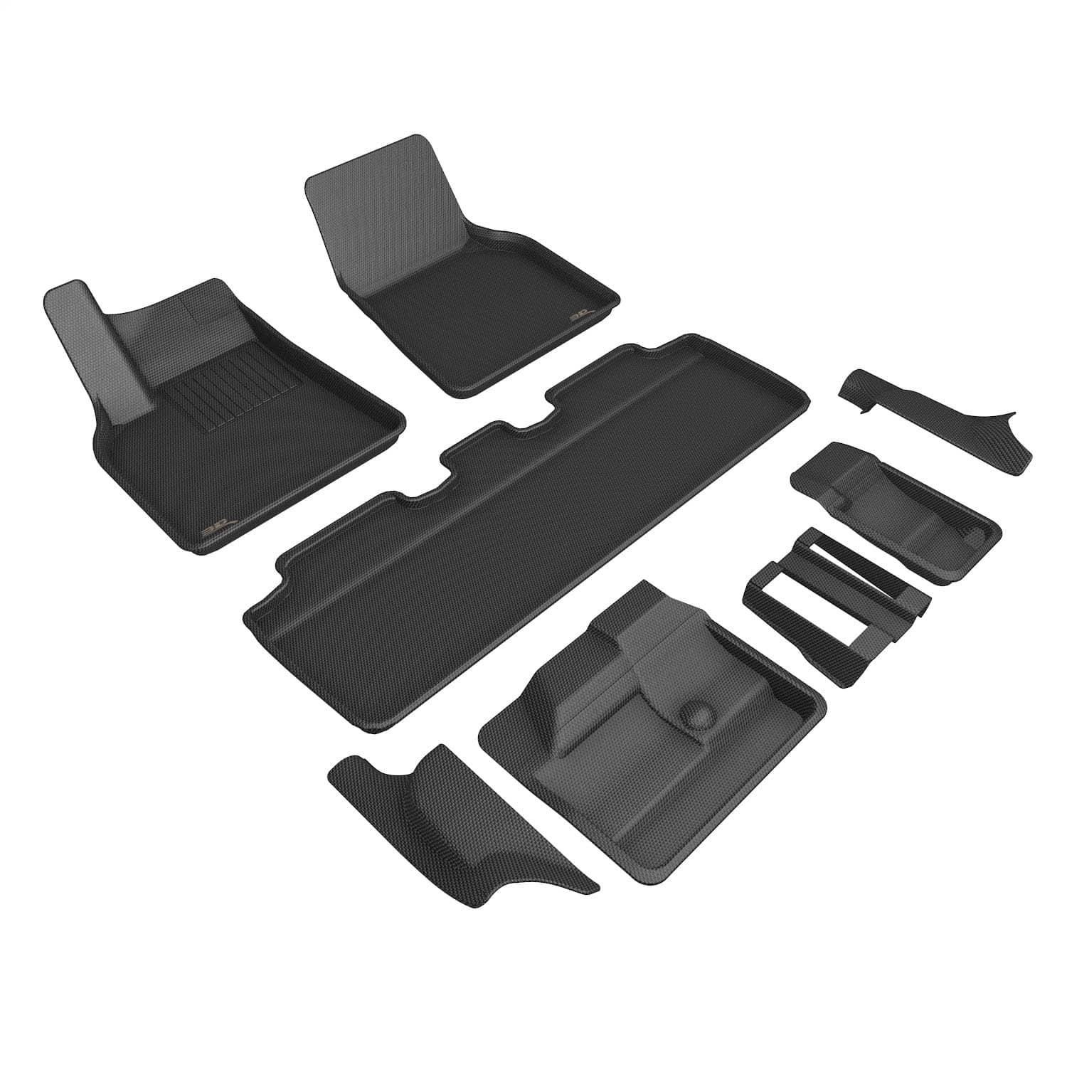 3D MAXpider - L1TL03601509 - Front Rear and Third Row - Floor Mat Set